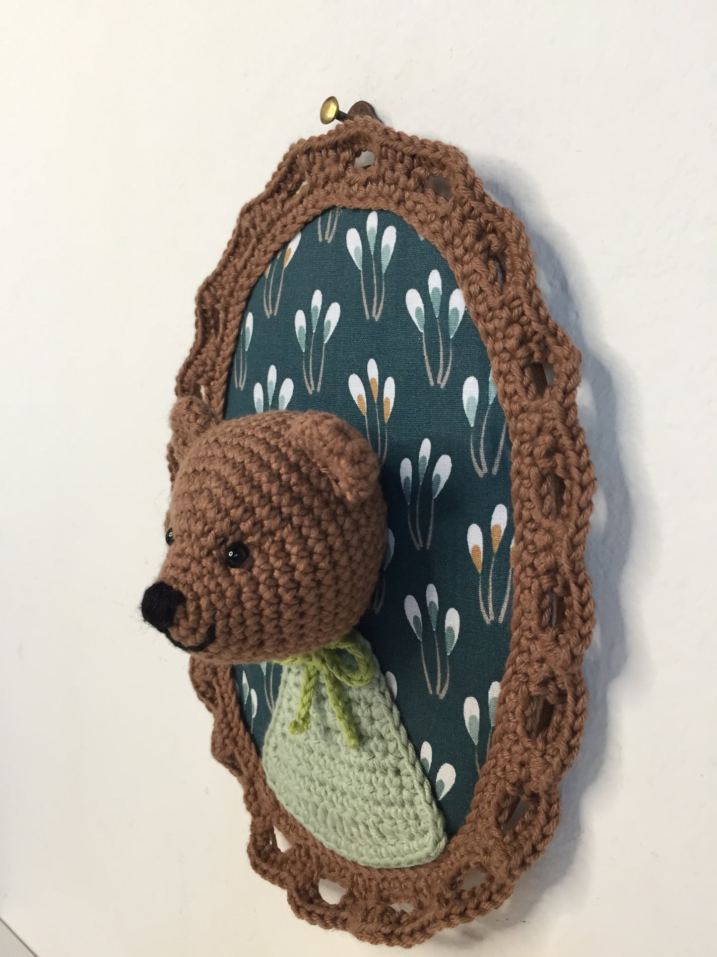 Quadretto con animali crochet-orso